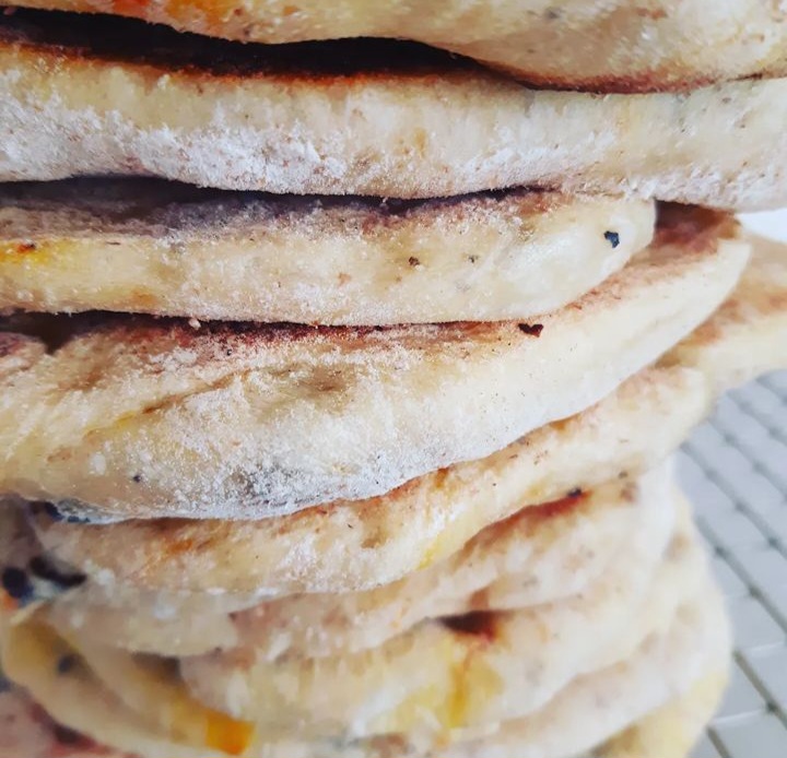 Homemade flat bread.